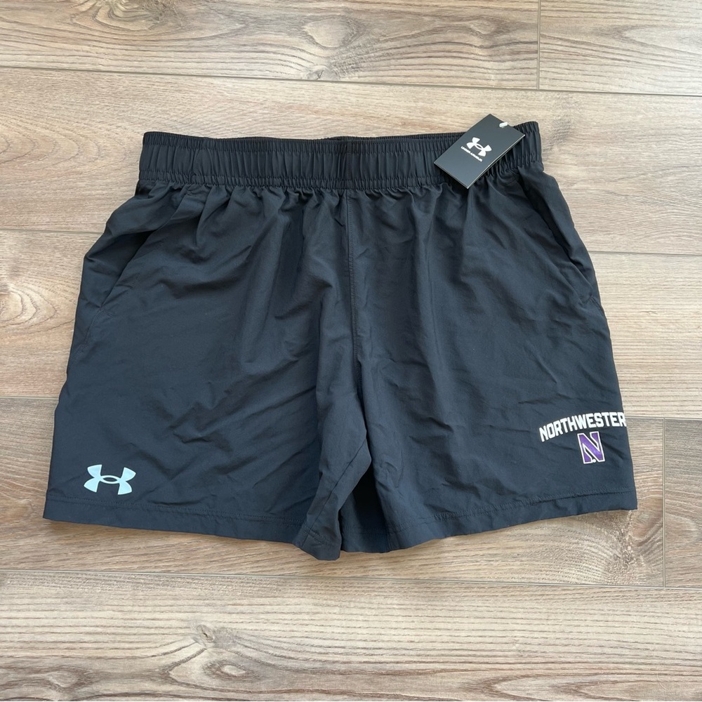 Mens Under Armour Shorts Northwestern Wildcats NCAA Black